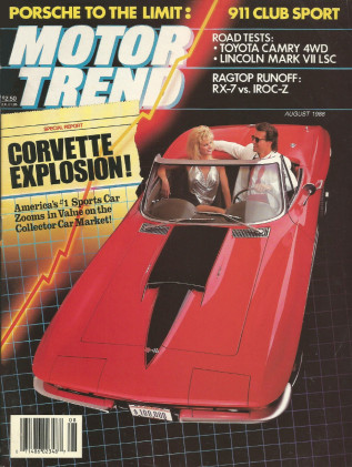 MOTOR TREND 1988 AUG - RX-7 vs. IROC-Z, MIRAGE TURBO